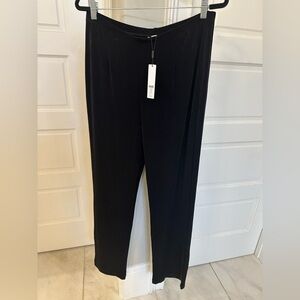 NEW Chicos Travelers No Tummy Pants Women’s 2 Tall US L/12 Black Pull On Slinky